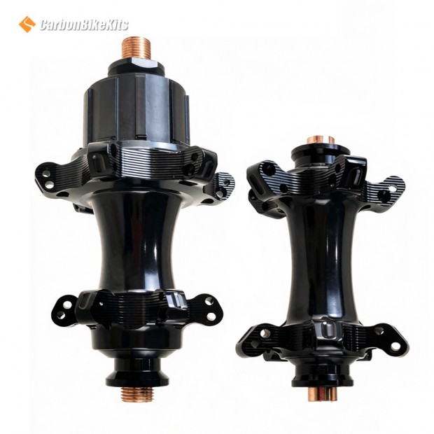 Straight pull lightweight folding bike hub set 74mm front 112mm rear for external 7 speed Brompton